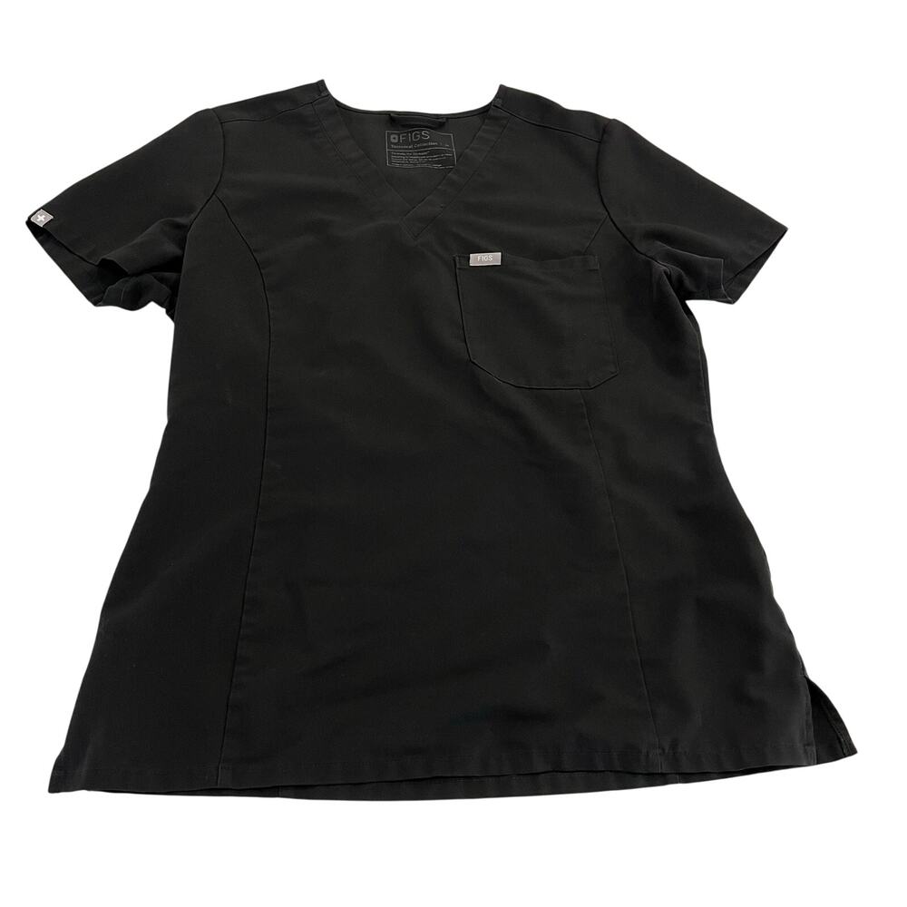 FIGS Black Scrub Top Women's size Medium